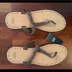 NWT Ugg Bria Sandals (Brown Leather)